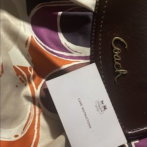 Women’s COACH hand drawn scarf print shoulder bag